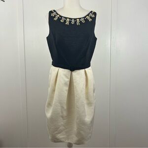 Eliza J womens dress cream and black sheath formal size 12